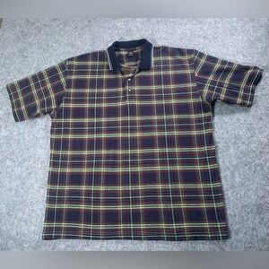 Batini Mens Plaid Polo Short-Sleeve Shirt